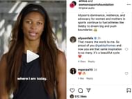 Allyson Felix reacts to Gabby Thomas' interview | Instagram@athlos